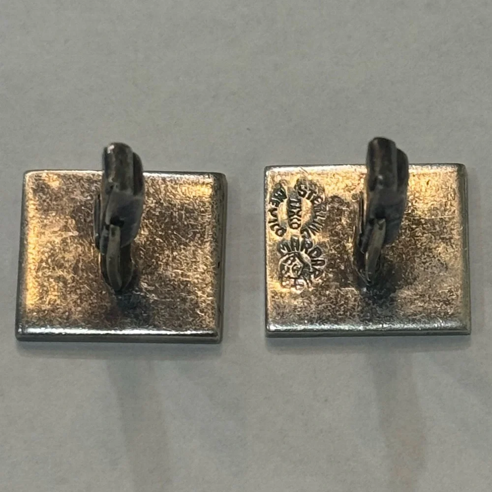 VINTAGE‎ Bullfighter Margarita Mexico Sterling Silver 925 Signed Cufflinks